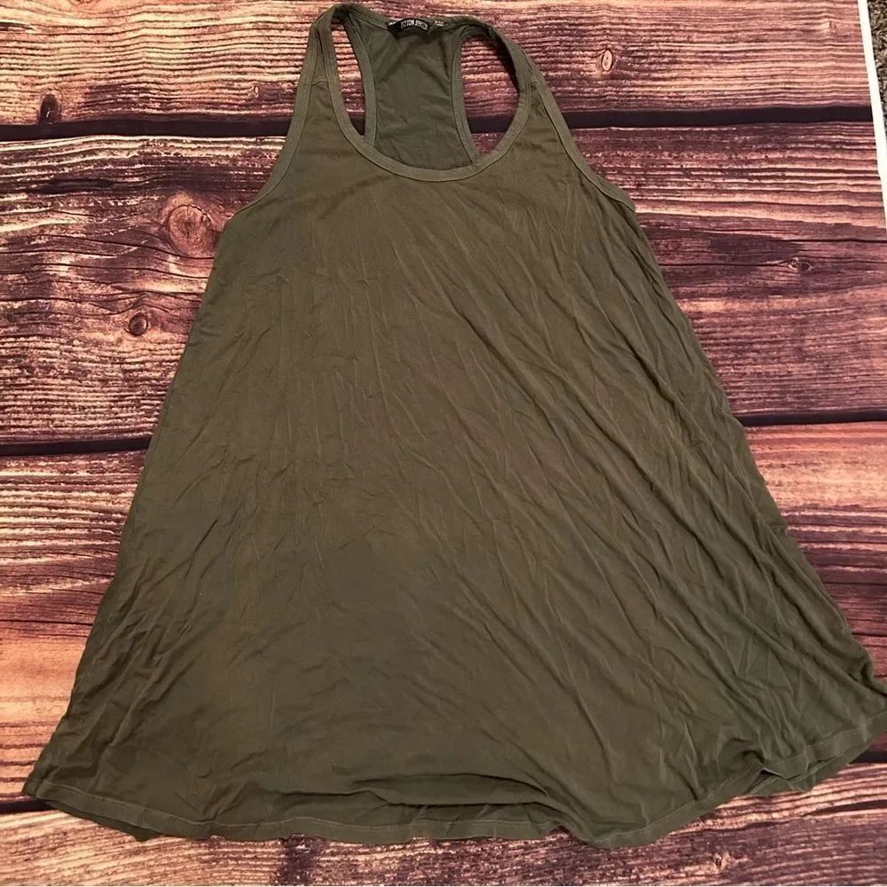 Evereve Peyton Jensen Green Scoop Neck Swing Dress Size L